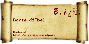 Borza Ábel névjegykártya