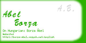abel borza business card