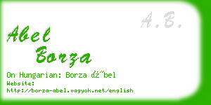 abel borza business card